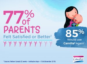77 percent of parents felt satisfied or better - 85 percent would use Camilia again